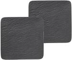 Villeroy & Boch Servierplatte "Servierplatten Manufacture Rock 2er Set schwarz"