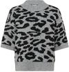 Strickpullover KAFFE "Strickpullover KAsandra", Damen, Gr. L, grau (lgm, schwarz