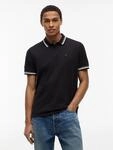 Poloshirt TOMMY JEANS "TJM REGULAR TIPPED", Herren, Gr. S, schwarz, Jersey,