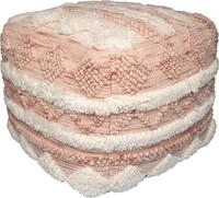 Kayoom Pouf "Bohist 225 50cm x 50cm, Strukturen mit Fransen und Quasten" 1 Stk....