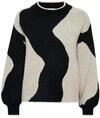 Strickpullover KAFFE "Strickpullover KAwilma", Damen, Gr. L, bunt (abstract knit