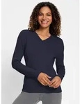 V-Ausschnitt-Pullover CASUAL LOOKS "Pullover", Damen, Gr. 38, blau (marine),...