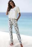 Pyjama VIVANCE DREAMS, Damen, Gr. 36/38, beige (creme, gemustert), Single...