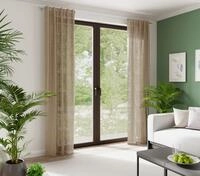 HOMING Vorhang "Loik" verdeckte Schlaufen 1 Stk. tlg. Fransen, modern, edel,
