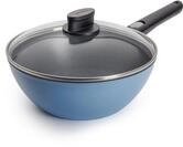 WOLL MADE IN GERMANY Wok "Ecolour &Oslash; 24 cm inkl. Deckel" Aluminiumguss Set, 2...