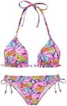 Vivance Triangel-Bikini mit farbenfrohem Bl&auml;tterdruck