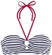 Bandeau-Bikini-Top S.OLIVER "Elain", Damen, Gr. 42, Cup C/D, schwarz-wei&szlig;...