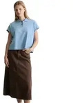 Poloshirt MARC O'POLO DENIM "aus schwerem Single Jersey", Damen, Gr. XXS, blau