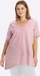 Longshirt SHEEGO "Halbarmshirt", Damen, Gr. 52/54, rosa (hortensie), 100%...