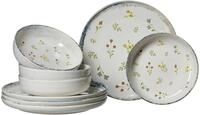Tafelservice RITZENHOFF & BREKER "Viola", wei&szlig; (bunt), 8, Steinzeug, Geschirr-Sets,