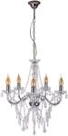 N&Auml;VE Pendelleuchte "5er Krone "CECILIA" D: 52 cm chrom", grau (chrom), H:...