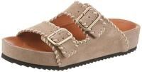 Pantolette VERBENAS "ELENA SERRAJE PASADO", Damen, Gr. 37, beige, Veloursleder,