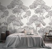 living walls Vliestapete "Vibes & Styles Silvanor &ndash; Forest Sketch Fototapete" Comic