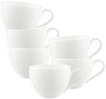 Villeroy & Boch Tasse "Kaffeetassen Anmut 150 ml 6er Set wei&szlig;" Sp&uuml;lmaschinenfest,