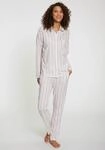 Pyjama VIVANCE DREAMS, Damen, Gr. 40/42, bunt (bunt gestreift), Single Jersey,