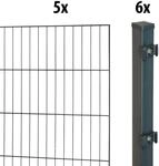 GARDEN N MORE Einstabmattenzaun "Standard" 5 Elemente f&uuml;r 10 m, LxH: 200 x 103...