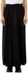 Maxirock QS, Damen, Gr. 32, schwarz, Web, Obermaterial: 100% Viskose, unifarben,