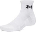 Sportsocken UNDER ARMOUR "UA PERFORMANCE COTTON 3P QTR", Damen, Gr. L, wei&szlig; (wei&szlig;,