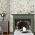 LAURA ASHLEY Vliestapete "Summer Palace" gebl&uuml;mt glatt 10mx52cm (ca. 5m2)