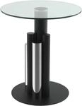 Kayoom Beistelltisch "Ontario 225, Runde Glasplatte aus Sicherheitsglas, 100%