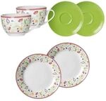 Geschirr-Set RITZENHOFF & BREKER "Kaffeeservice Shanti Doppio 6er Set bunt", bunt, 6,