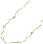 Kette mit Anh&auml;nger FOSSIL "Schmuck Geschenk Metall SUTTON Herzen", gold