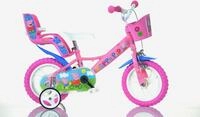 Dino Bikes Kinderfahrrad "12" Peppa Wutz stabiler Stahl-Rahmen, St&uuml;tzr&auml;der,
