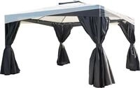 Sojag Pavillon "Malta 1014 Schwarz" 305x430x271cm, massive Konstruktion aus Aluminium