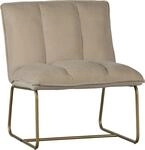 WOOOD Esszimmerstuhl "Fie mit Rippenstoff-Bezug und Metallgestell B 64 x T 71 x H 77