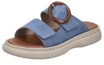 Pantolette RIEKER, Damen, Gr. 41, blau, Lederimitat, Schuhe Pantolette, Sommerschuh,