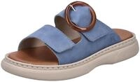 Pantolette RIEKER, Damen, Gr. 41, blau, Lederimitat, Schuhe Pantolette, Sommerschuh,