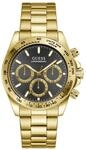 Chronograph GUESS "ARTHUR", goldfarben, schwarz, Armbanduhren, Herren, Chronograph,