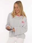 Zwillingsherz Sweatshirt ""Perfectly Imperfect"", oversize, Streifenmuster,...