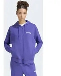 Kapuzensweatshirt ADIDAS SPORTSWEAR "W LIN FT FZ HD", Damen, Gr. XXL, pure lila,