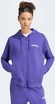 Kapuzensweatshirt ADIDAS SPORTSWEAR "W LIN FT FZ HD", Damen, Gr. XXL, pure lila,