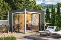 Nordic Holz Gartenhaus "Palermo 3" mit gro&szlig;en Glasfl&auml;chen