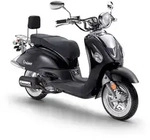Motorroller LUXXON "LuXXon Cruiser Motorroller (45 km/h), 50 ccm", schwarz,