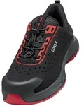 Sicherheitsschuh UVEX "1 x-craft gelochter Halbschuh" Gr. 44, schwarz (schwarz, rot),