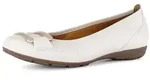 Ballerina GABOR "Sportliche Ballerina", Damen, Gr. 37, creme, Schuhe Ballerina