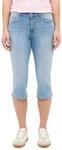 Slim-fit-Jeans MUSTANG "Damen Style Capri", Damen, Gr. 25, 302 mittelblau,