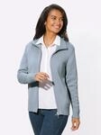 Strickjacke CASUAL LOOKS, Damen, Gr. 40, blau (eisblau), 50% Baumwolle, 50%