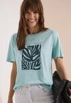 T-Shirt CECIL, Damen, Gr. L (42), crystal mint, Jersey, Obermaterial: 50%...