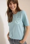 T-Shirt CECIL, Damen, Gr. L (42), crystal mint, Web, 96% Baumwolle, 4% Elasthan,
