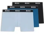 Boxershorts BOSS, Herren, Gr. M, 3 Stk., bunt (open blau 462), Jersey,...