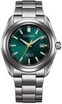 Quarzuhr CITIZEN, silberfarben, gr&uuml;n, Armbanduhren, Herren, Quarzuhr, Armbanduhr,
