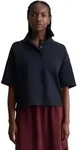 Poloshirt MARC O'POLO DENIM "aus weichem Rib-Jersey", Damen, Gr. XXS, blau (blau