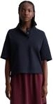 Poloshirt MARC O'POLO DENIM "aus weichem Rib-Jersey", Damen, Gr. XXS, blau (blau