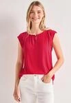 Shirttop STREET ONE, Damen, Gr. 34, salsa rot, Stoff, Vorderseite: 100% Viskose.
