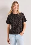 T-Shirt STREET ONE, Damen, Gr. 34, molten earth, Web, 100% Baumwolle, normal...