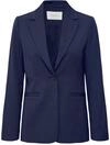 Blusenblazer B.YOUNG "Blazer BYDANTA", Damen, Gr. 34, blau (copenhagen night),
